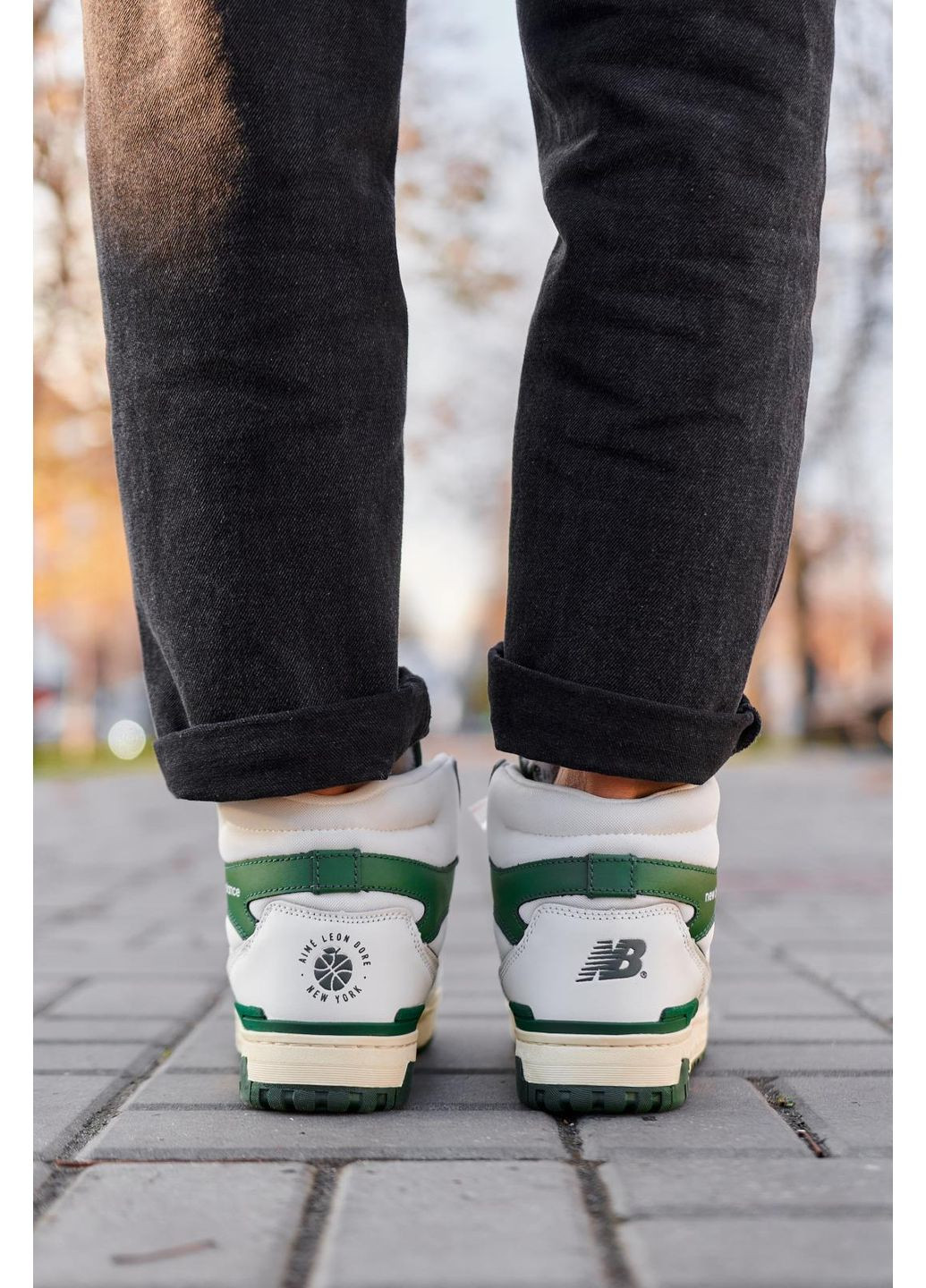 Серые зимние кроссовки мужские new balance 650 hight white green fur нью беланс 650 No Brand