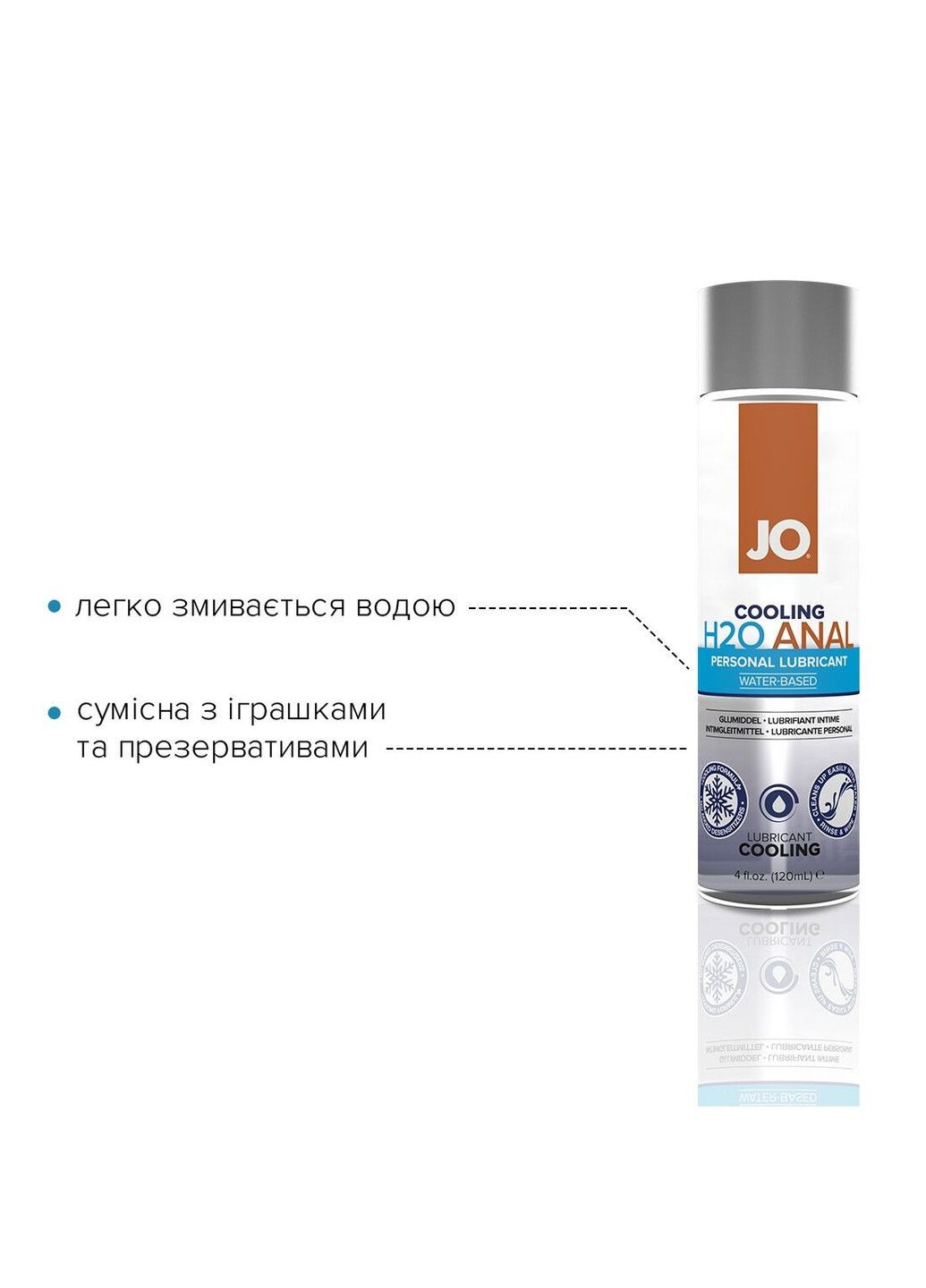 Анальний лубрикант ANAL H2O охолоджувальний 120мл Jo (316254223)