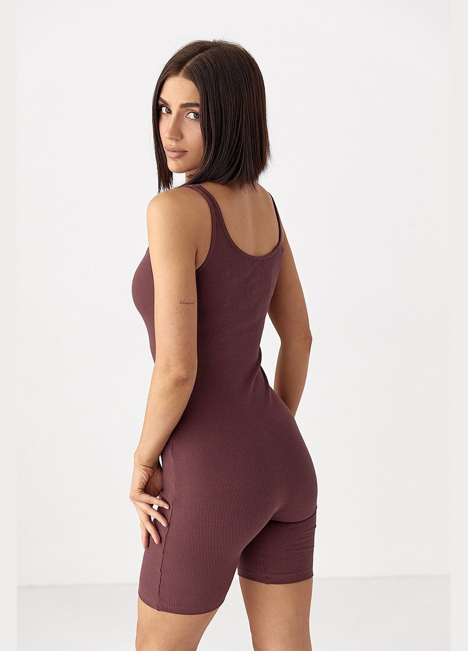 Спортивний комбінезон у рубчик Lurex коричневий