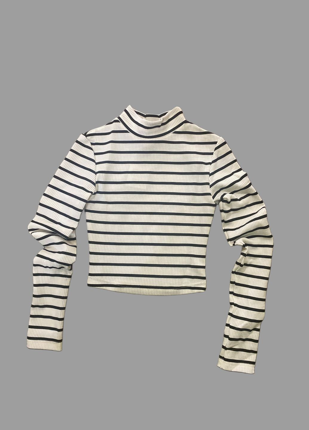 Гольф белый в черную полоску укороченный NEWGEN (325449374)