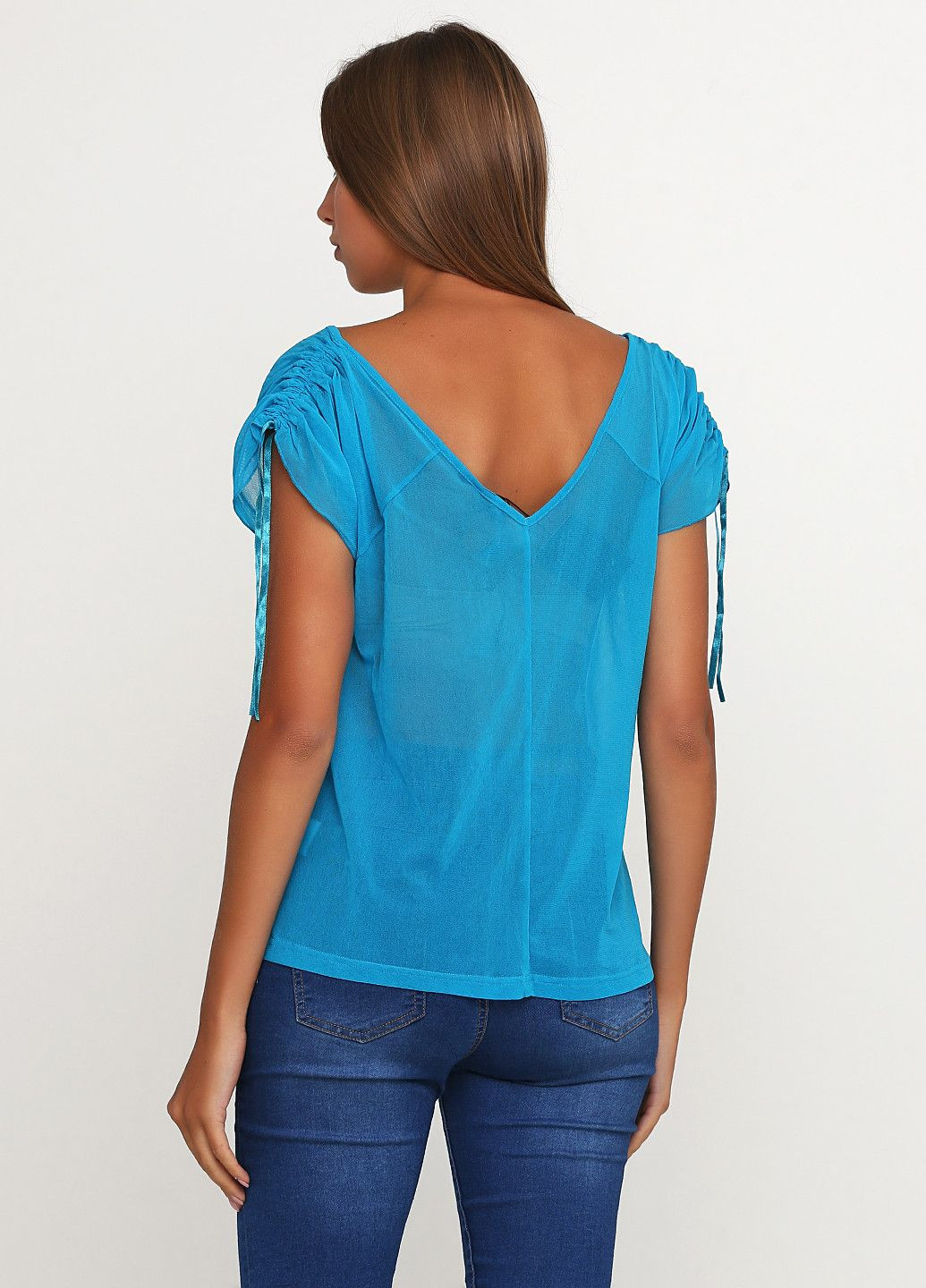 Блакитна блуза блакитний United Colors of Benetton