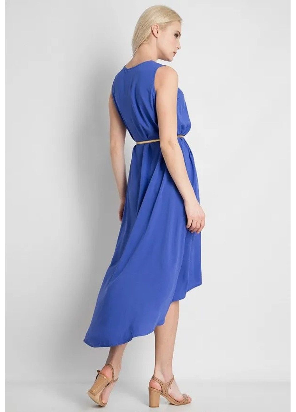 Синее кэжуал платье s18-14095-105 а-силуэт Finn Flare однотонное