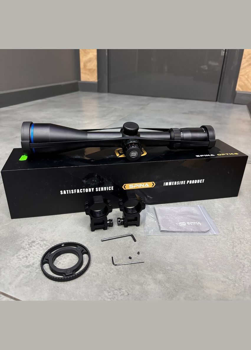 Оптичний приціл SCOL-7, 2.5-20x50 SF IR, з кріпленням (кільця), підсвічування Spina Optics (338625065)