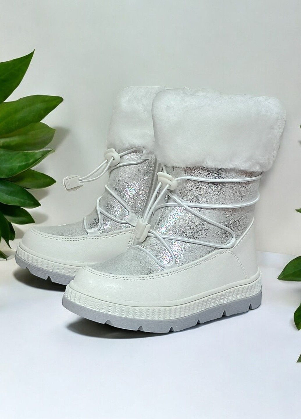 Зимові дутики черевики для дівчинки на овчині вовні Clibee (304274442)