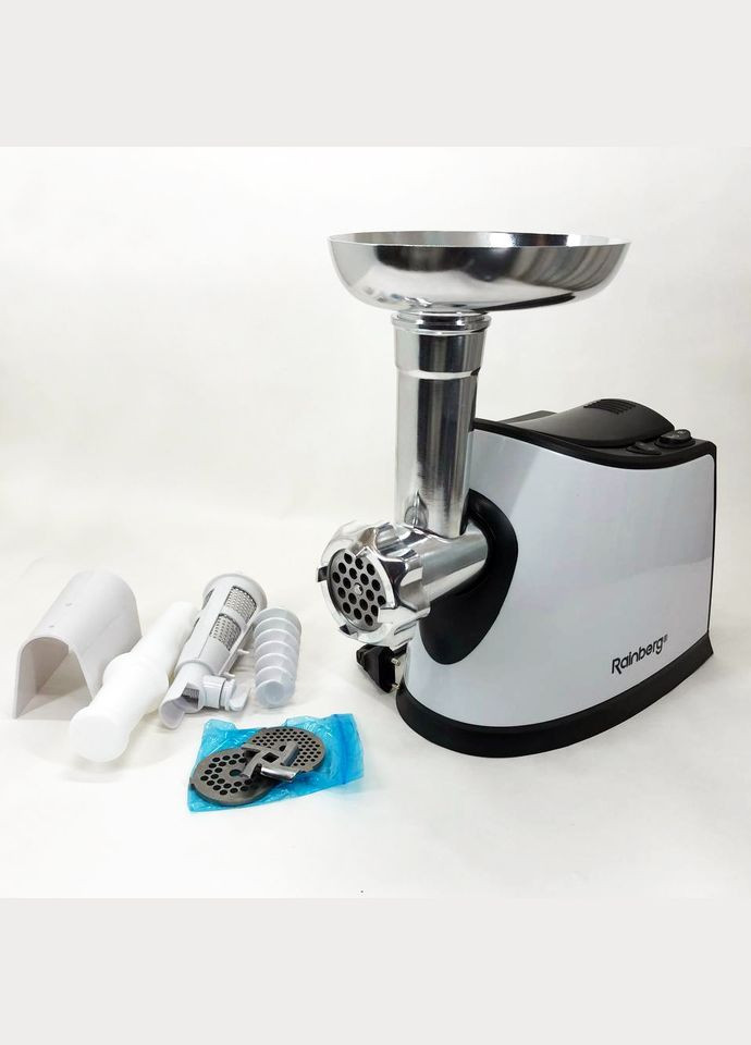 Електром'ясорубка з соковижималкою RB-674 3000W, електром'ясорубка для шатківниці, потужна м'ясорубка Rainberg (364665900)