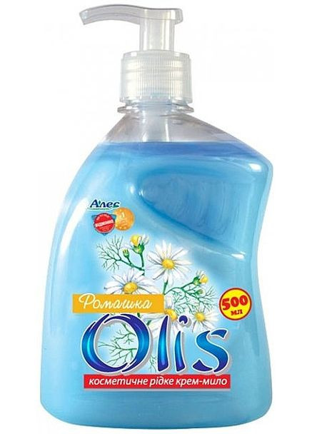Косметичне рідке крем-мило "Ромашка" з дозатором 500ml (1129373-121059) Olis (368900074)