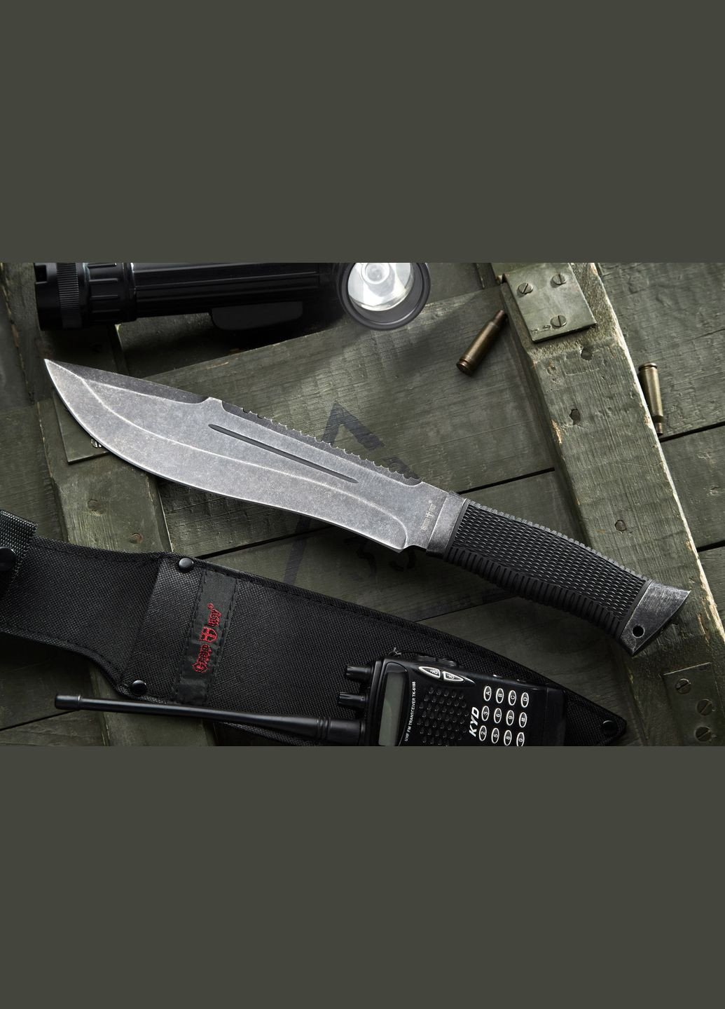 Нож армейский тактический охотничий GW12UP. Широкий удлиненный клинок, качественная сталь Grand Way (370770693)