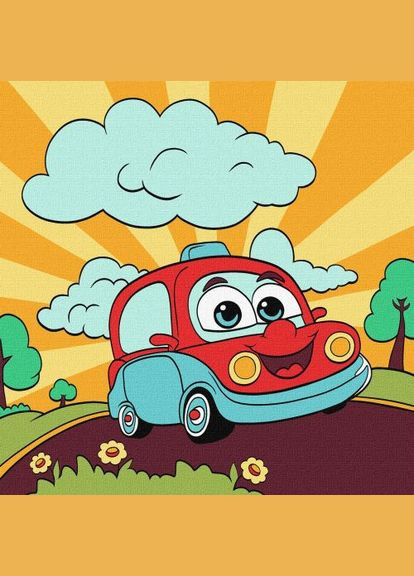 Набор 7+ для росписи номеров. "Увлекательное путешествие" 25х25см Ідейка (369787601)