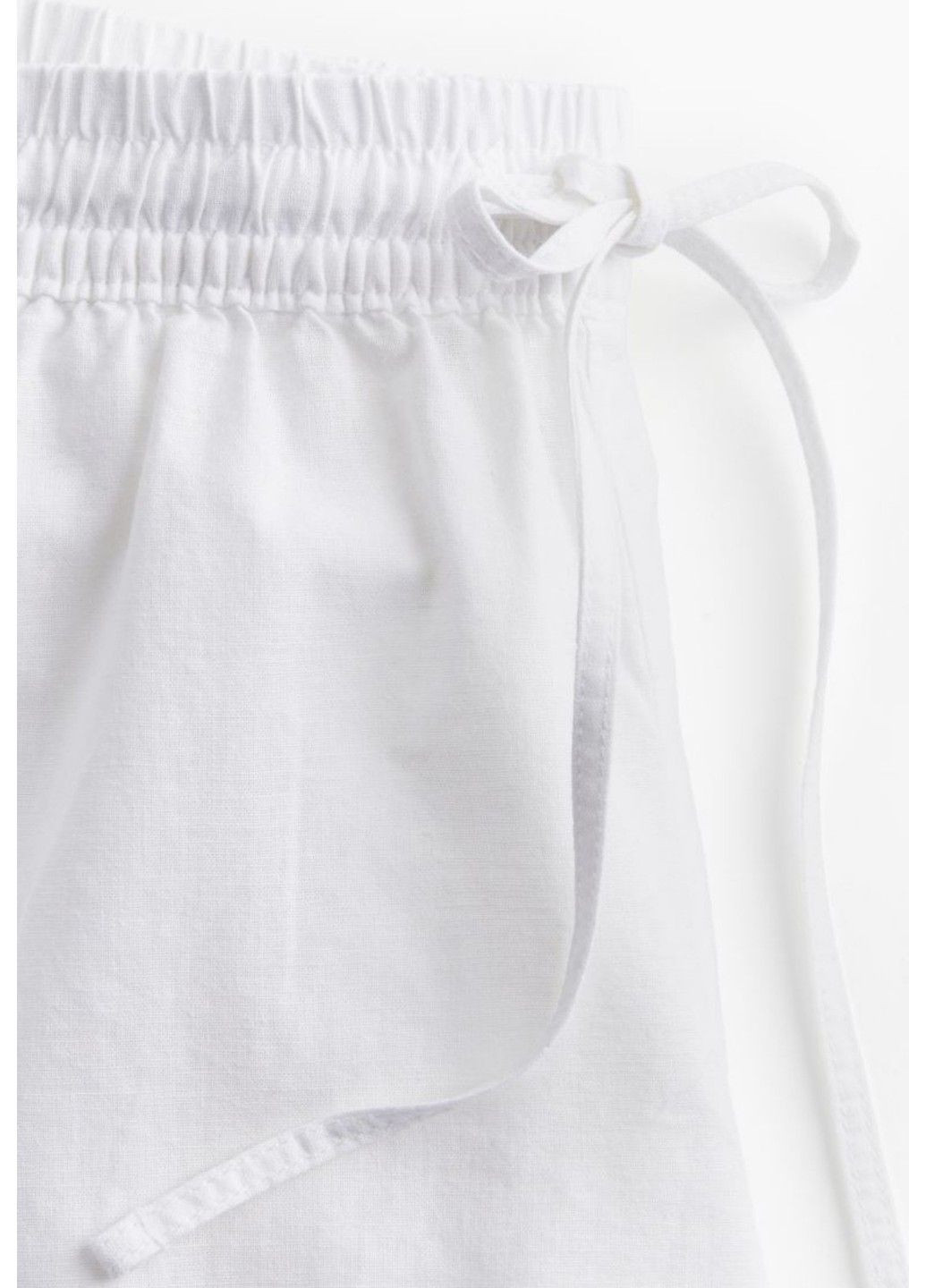 Женские брюки из льняной смеси Н&М (57135) XS Белые H&M (293939551)