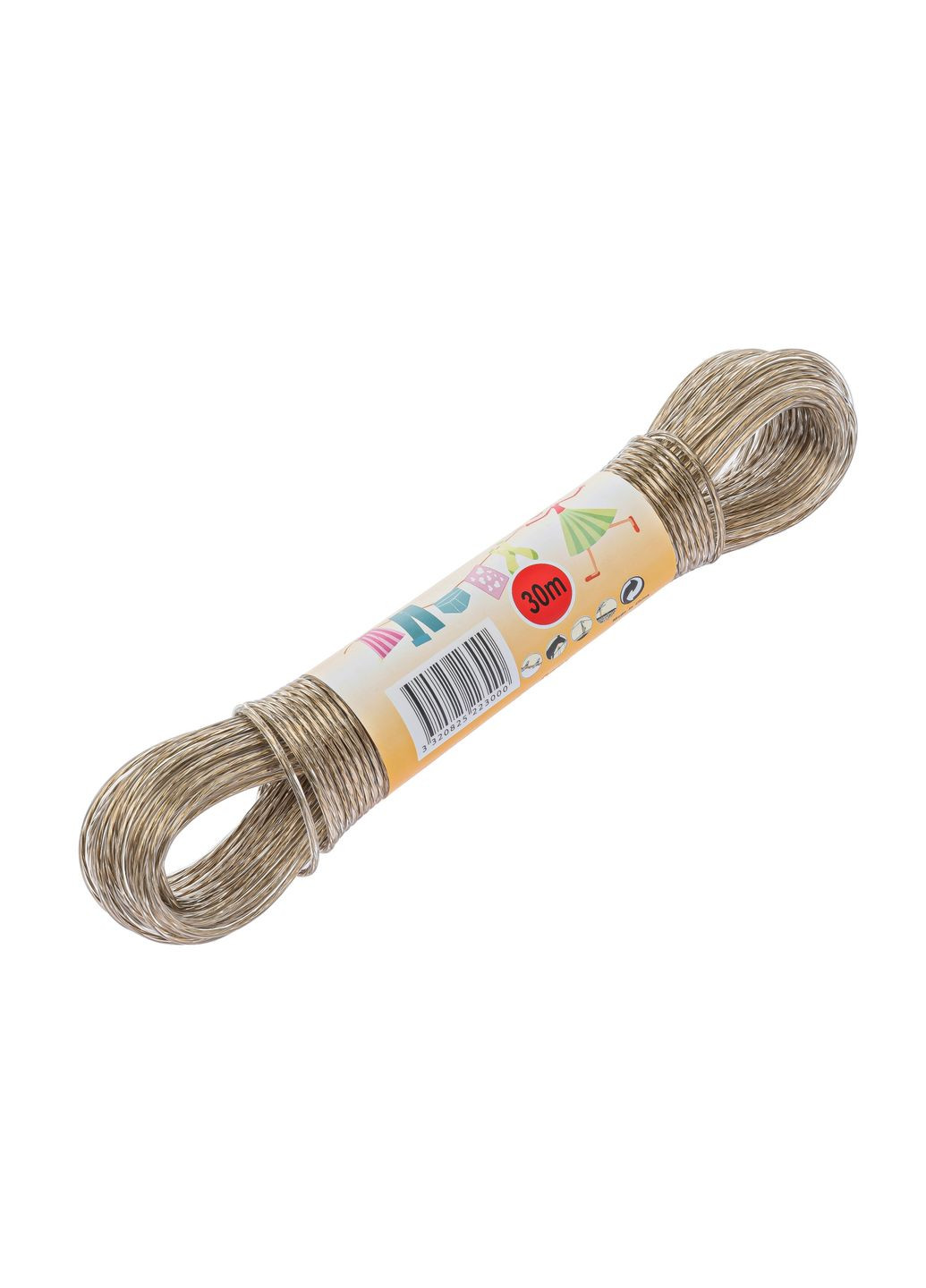 Трос бельевой шнур для белья парников и теплиц стальной 3мм 30м в оболочке ПВХ No Brand (301406735)