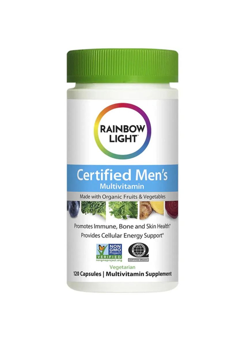 Мультивітаміни для чоловіків Certified Men's Multivitamin, 120 капсул Rainbow Light (361116729)