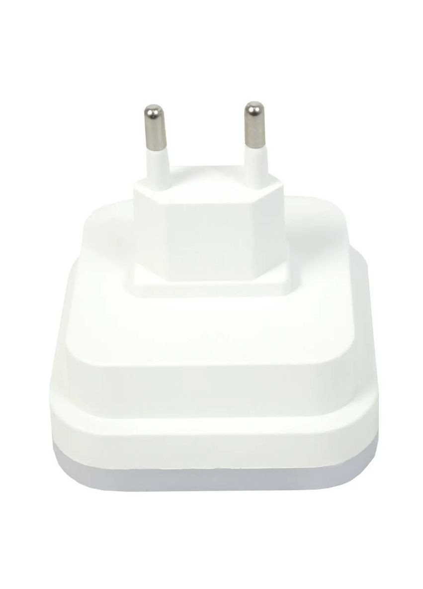 Неоновий світильник нічник Квадратний з датчиком світла DL в розетку білий Led (307471446)