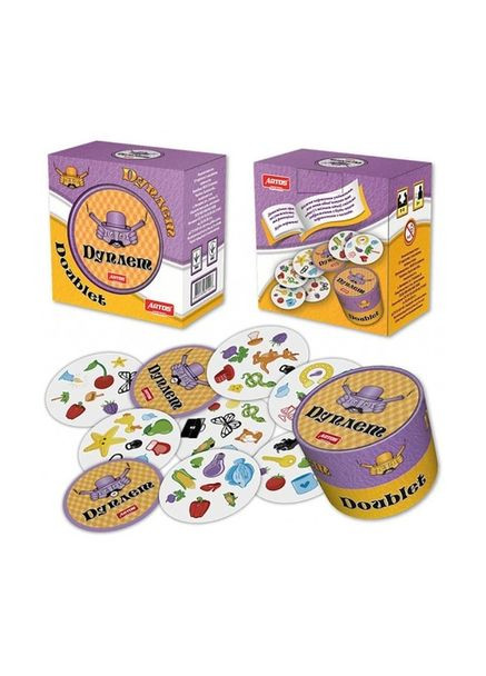 Универсальная настольная игра "Дуплет" Логическая игра в Тубе, 57 Карточек (1007) Artos Games (302367453)