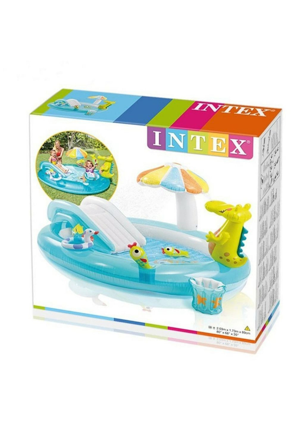 Ігровой центр басейн 57165 на 160 л з гіркою Intex (327217251)