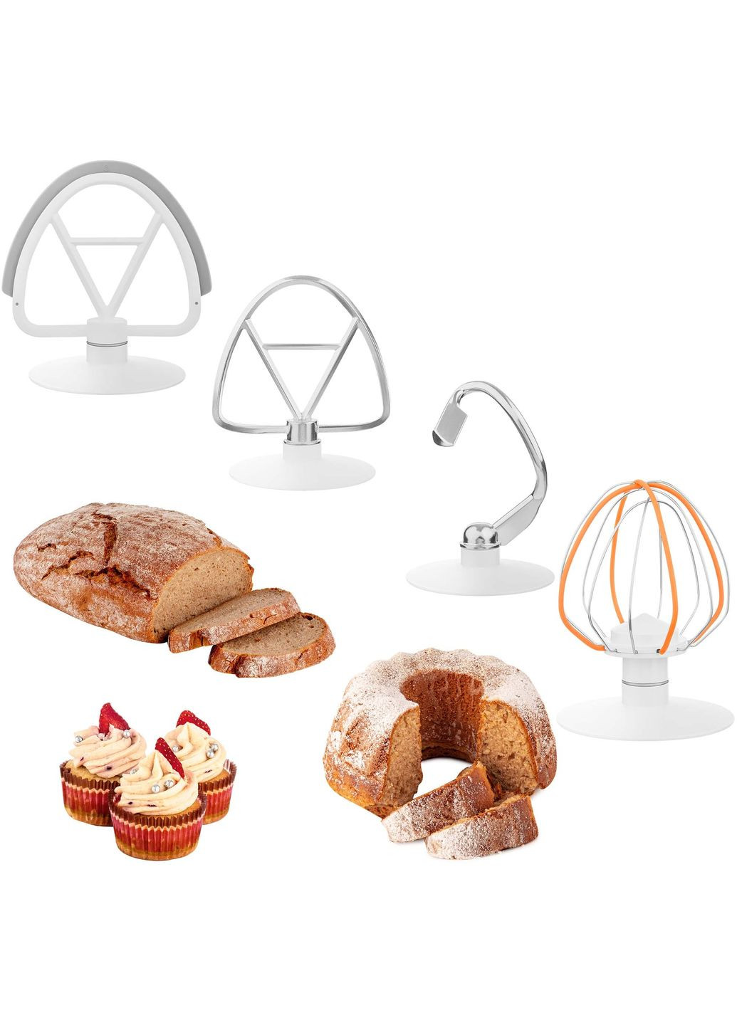 Кухонна машина 1200Вт, чаша-метал, корпус-пластик, насадок-19, білий Sencor (342113959)