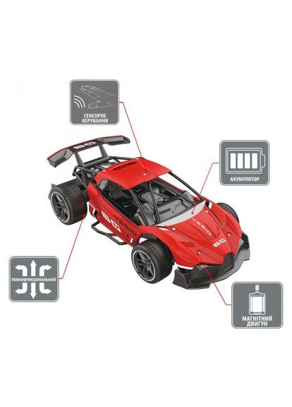 Автомобіль Gesture sensing з р/к та з сенсорним керуванням – Dizzy (червоний, 1:16) Sulong Toys (290111013)