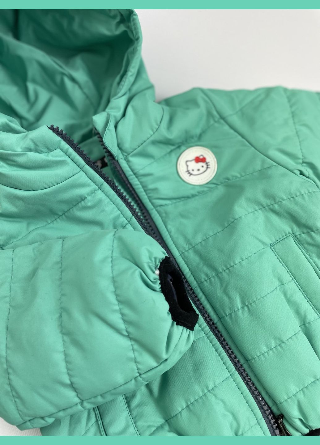 Мятная демисезонная демисезонная куртка для девочки kitty KIDZO