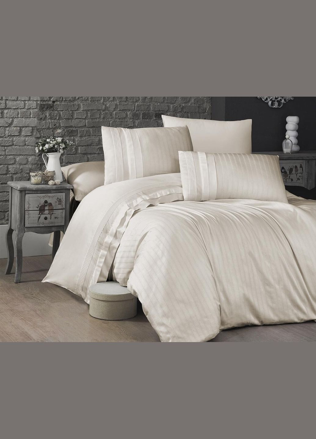 Постельное белье сатин Deluxe New Trend cream евро First Choice (288046044)