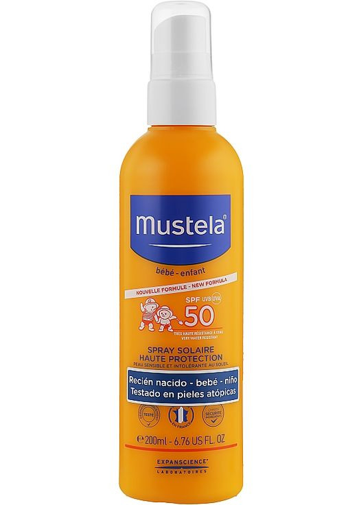 Солнцезащитный спрей Bebe High Protection Sun Spray SPF 50 200ml (904141-16223884) Mustela (368666686)