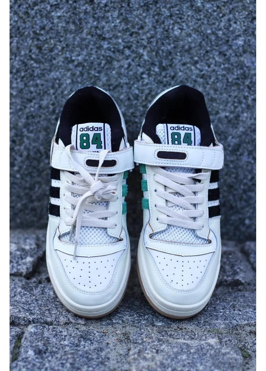 КРОССОВКИ ЖЕНСКИЕ ADIDAS FORUM 84 LOW BEIGE GREEN BLACK АДИДАС ФОРУМ 84 ЧЕРНЫЕ No Brand чёрные демисезоны (392025205)