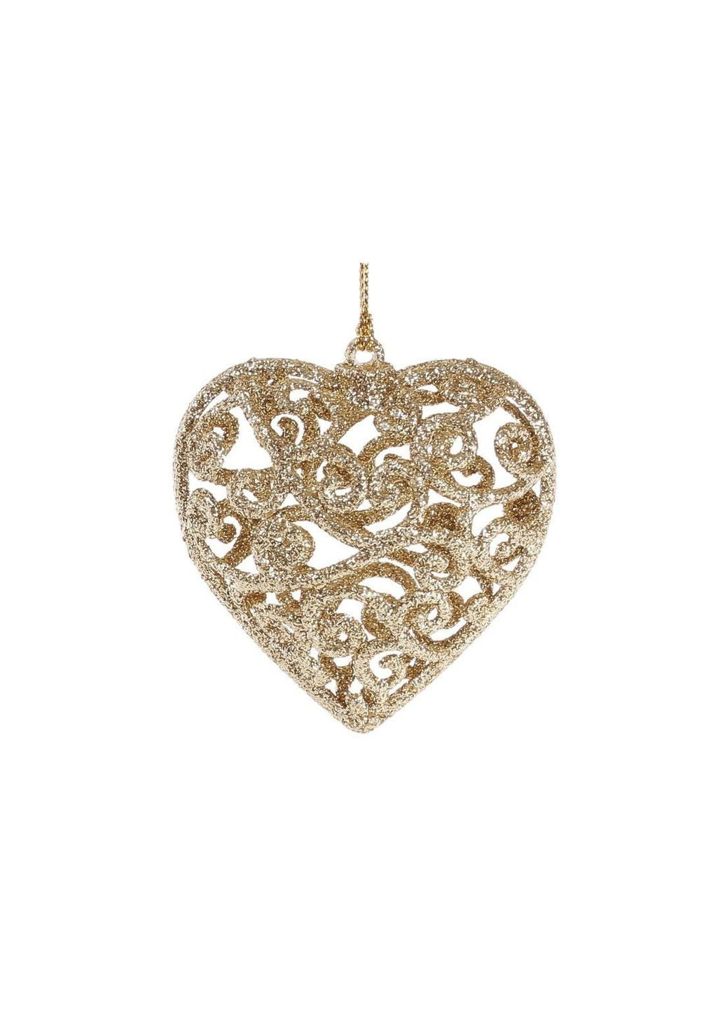 Новорічна підвіска Серце 7,5х8 см (788-497) BonaDi (328924820)
