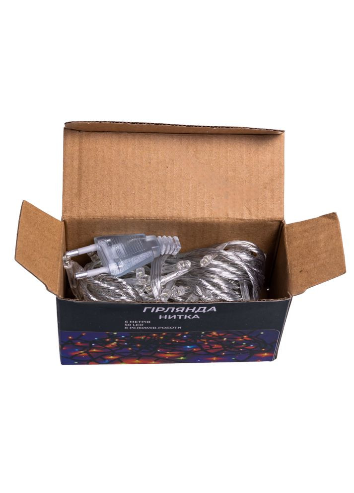 Гирлянда Нить 50 LED 6 м прозрачная, белый GarlandoPro (363967561)