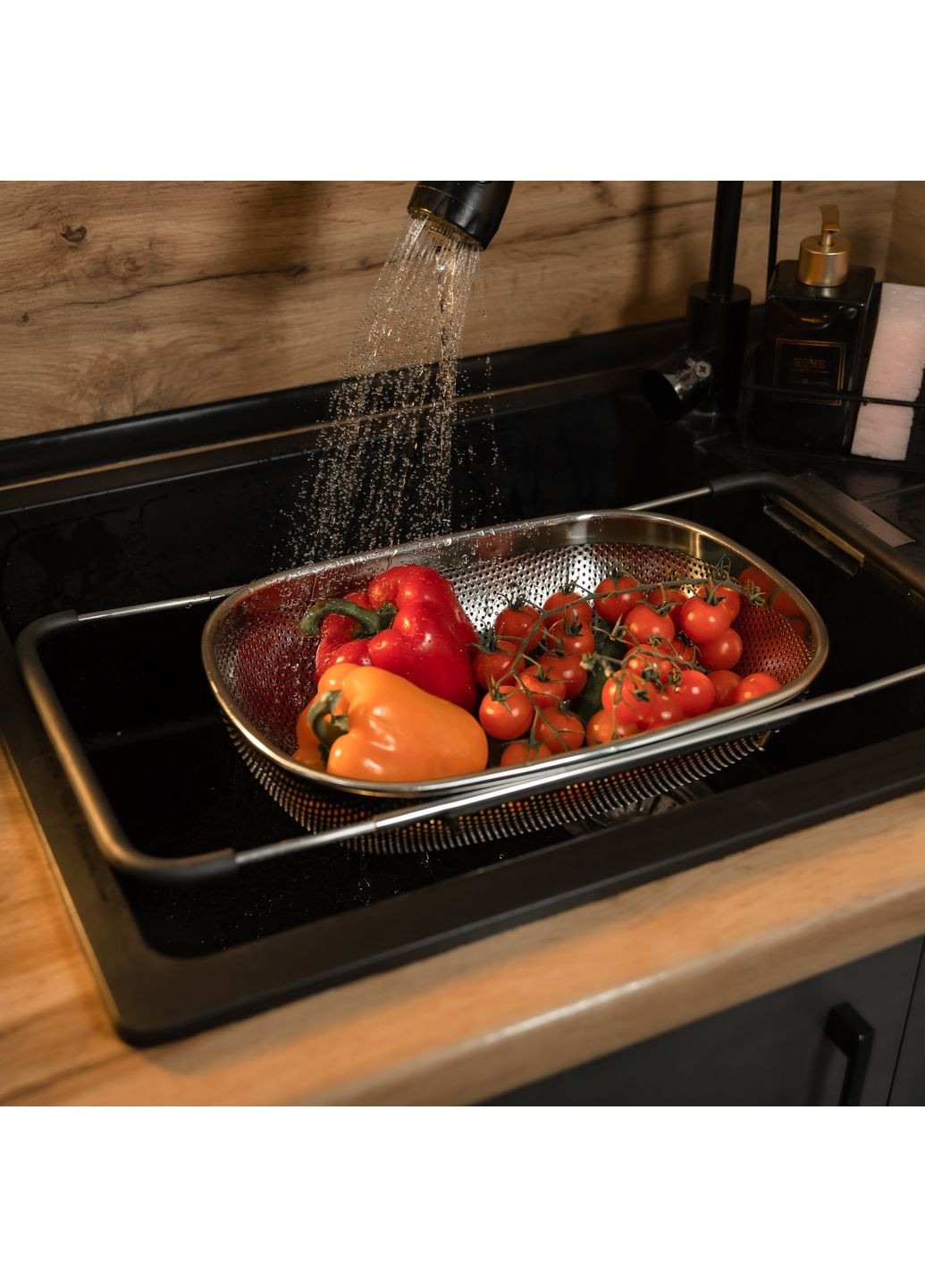 Дуршлаг-сито на раковину для мытья продуктов 34*23,5*9 см Zhongjing HP-19-17 No Brand (348467687)