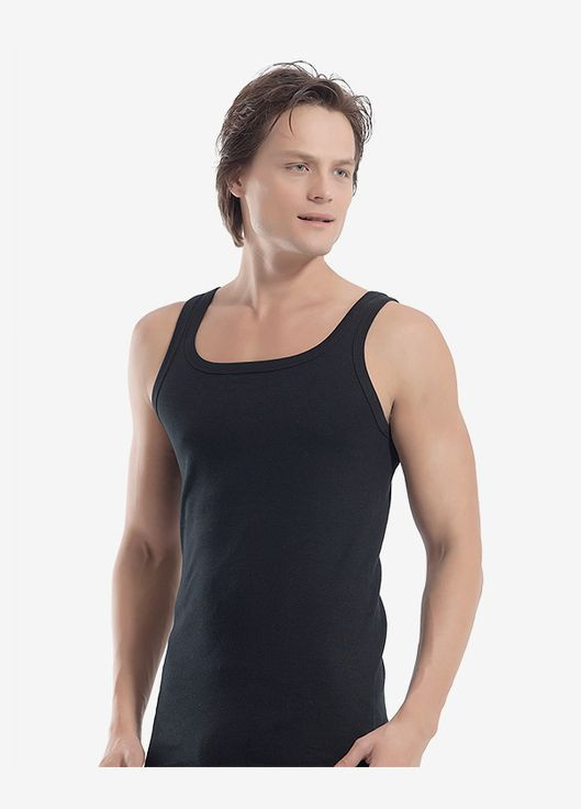 Майка чоловіча рібана чорна Oztas (307159320)