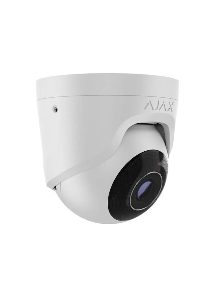 IP-камера проводная TurretCam, 5мп, 4мм, Poe, True WDR, IP 65, ИК 35м, аудио, угол обзора 75°до 85°, купольная, белая Ajax (314748382)