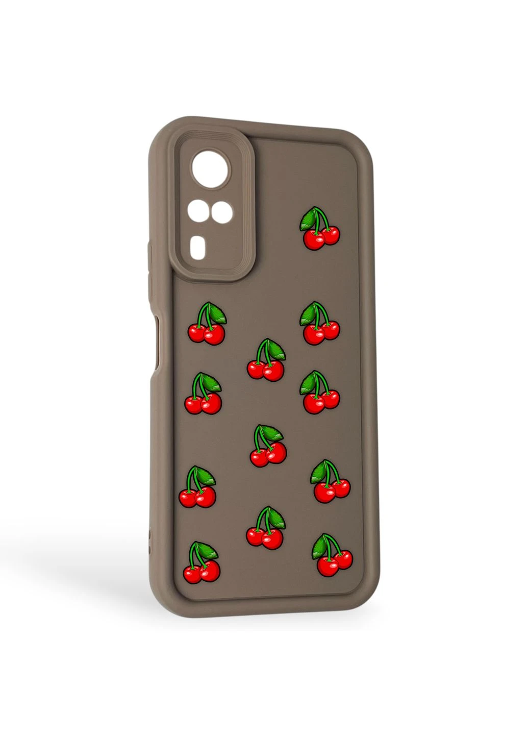 Чехол силиконовый Soft Touch с 3D принтом вишенки для Y31 (Полная защита камеры) Vivo (378974115)