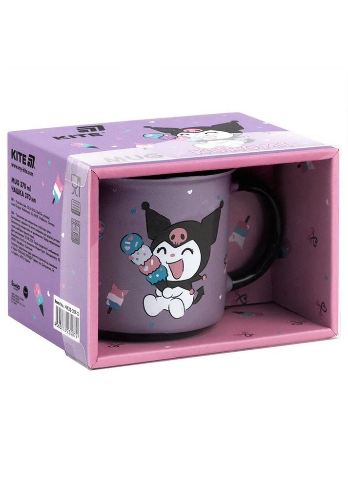 Набір чашок в подарункових упаковках Kuromi 350 мл HK25-217-2 4 шт Kite (368559512)