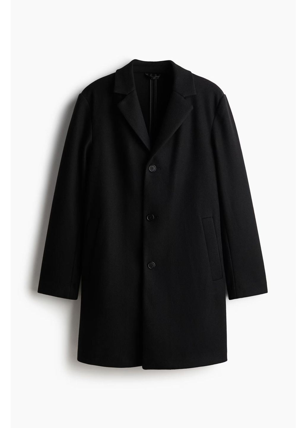 Чорне демісезонне Пальто у складі з вовною H&M