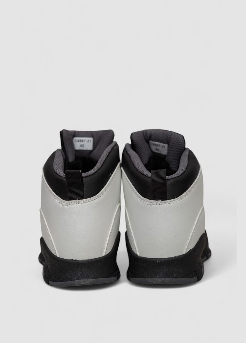 Черно-белые осенние ботинки мужские зимние на меху, 248rcx697 Ager