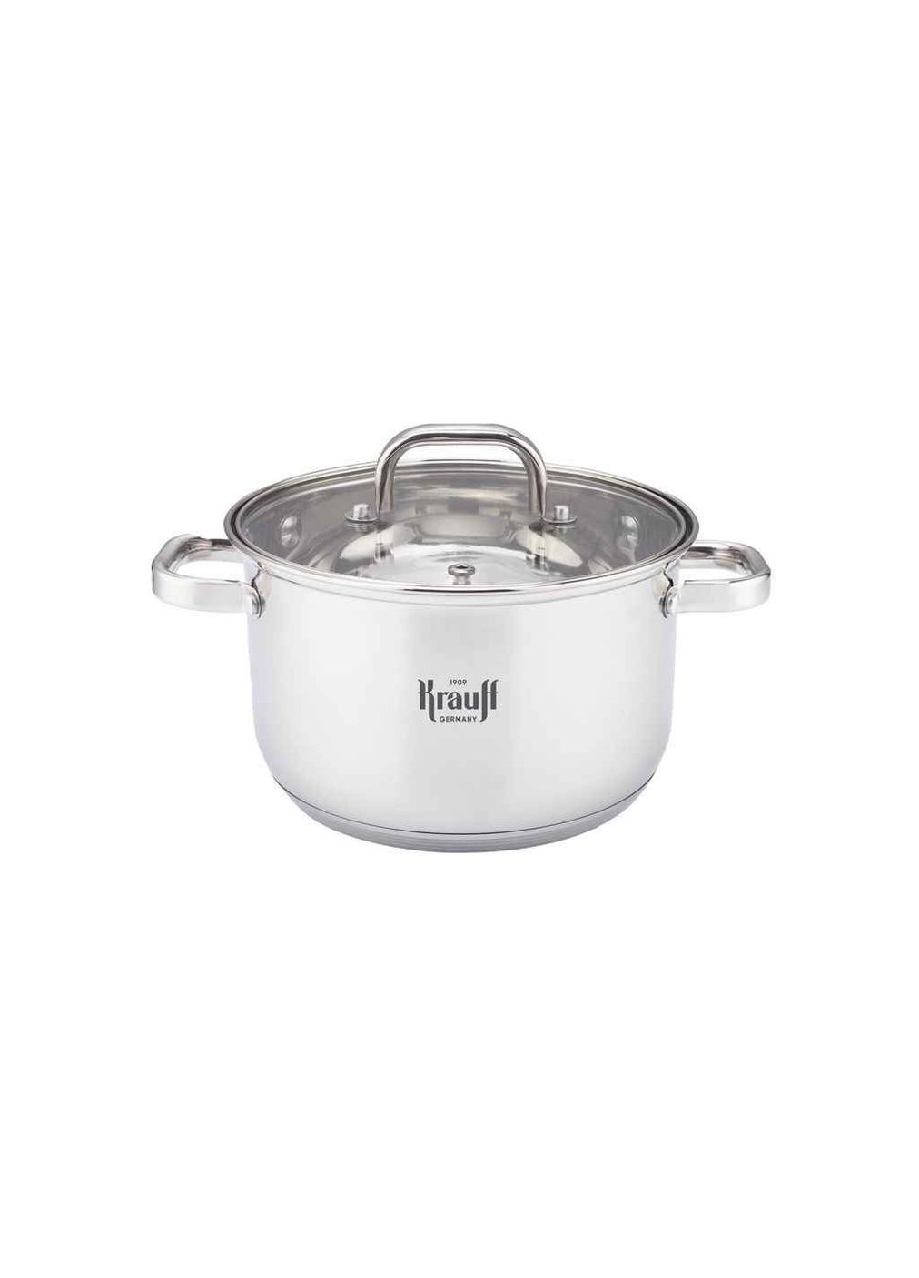 Каструля 5,7л зі скляною кришкою 24см 26-238-111 Krauff (361316845)