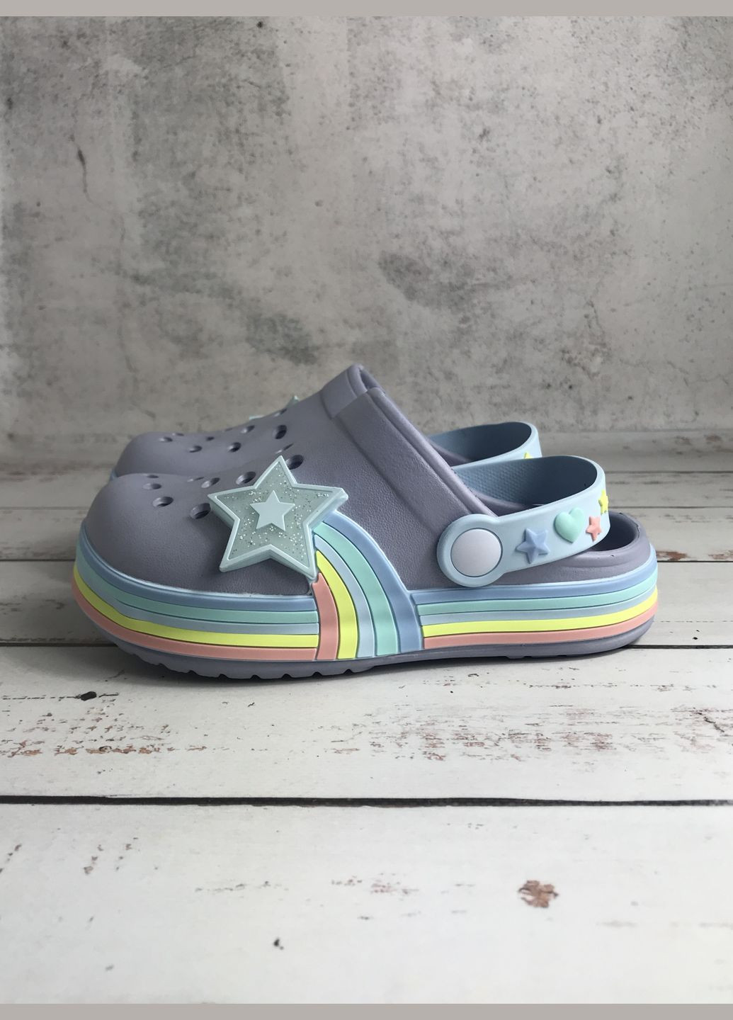 Крокси сабо дитячі для дівчаток Бузковий (249) American Club (332056172)