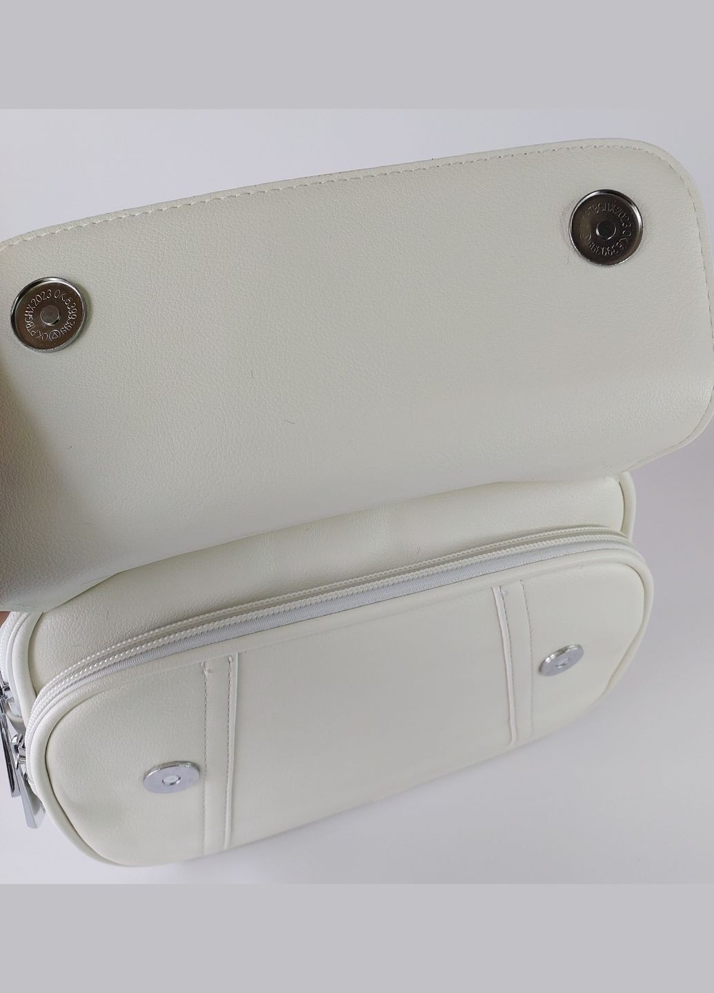 Сумка женская кросс-боди на два отделения на широком текстильном ремешке белая Karlos Marconi (347640664)