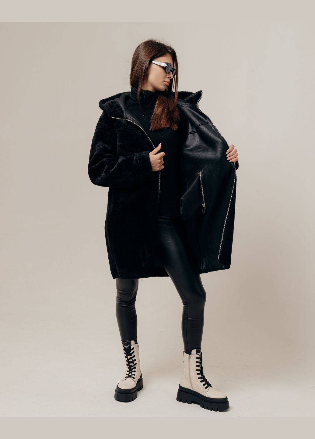 Дубленка двусторонняя черный RR Designer (307059419)