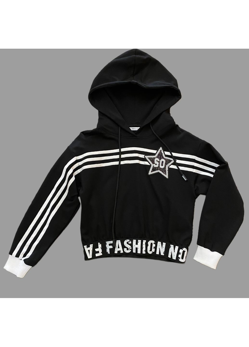 Худі чорний для дівчинки Mone (354827679)