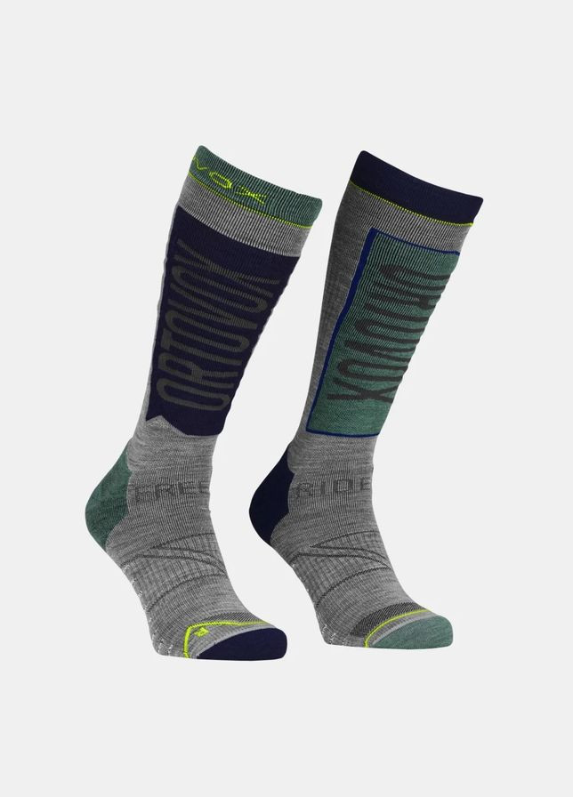 Термошкарпетки Free Ride Long Socks Mens Сірий-Зелений Ortovox (278272197)