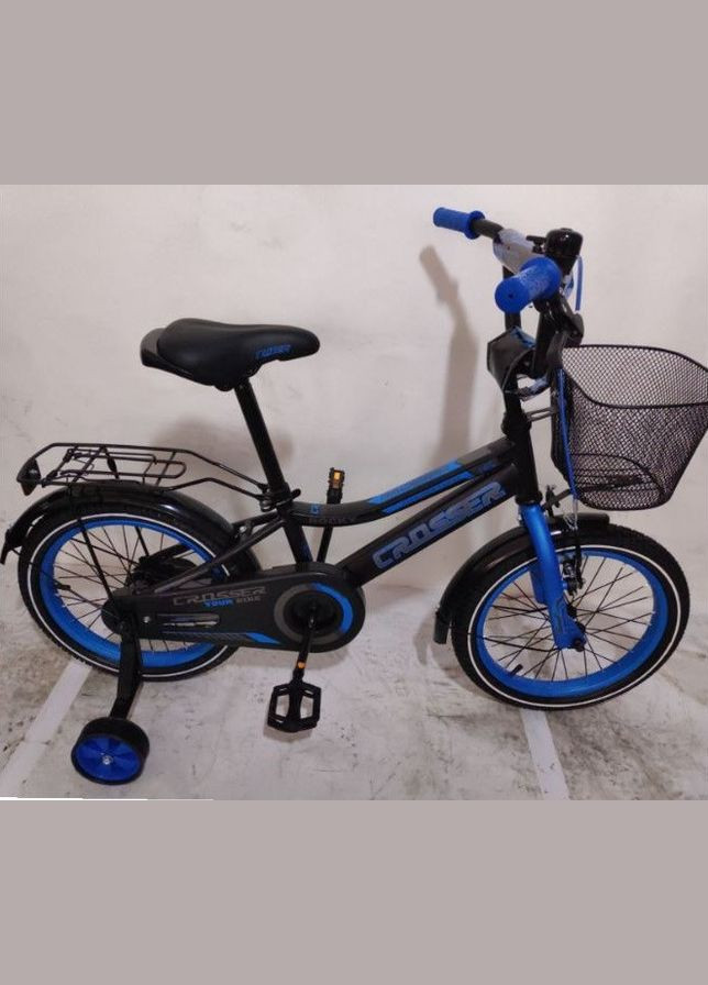 Дитячий велосипед Rocky -13 з кошиком і дод. коліщатками 4503 Синій, 20 Crosser (267810121)