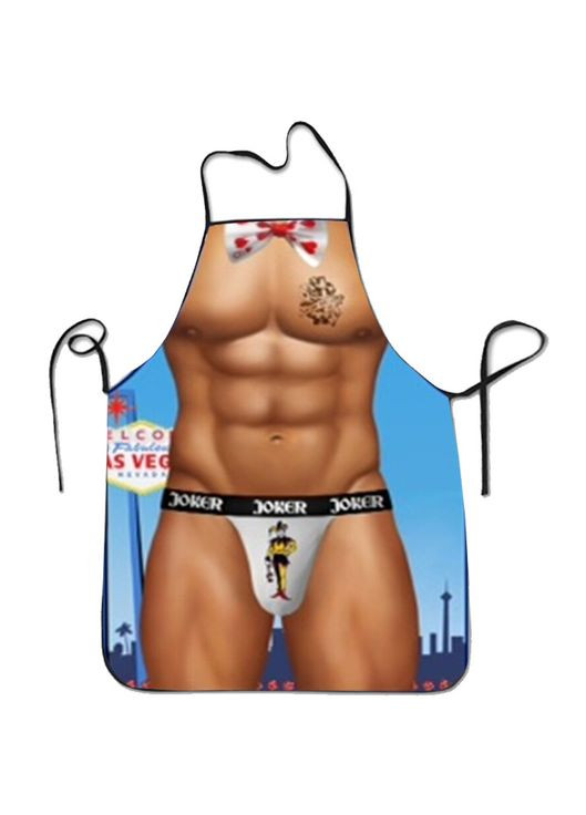 Прикольний фартух для чоловіків Joker 80 на 60 см різнобарвний Jannet Фартух (329194174)