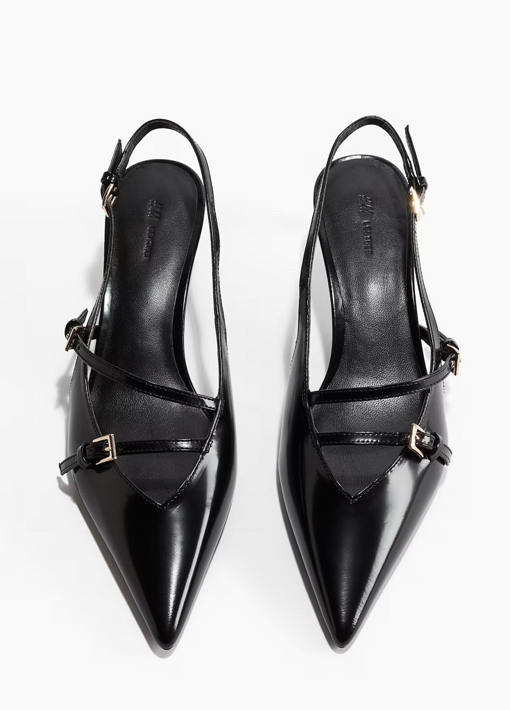 H&M Туфли черный з натуральная кожа, швеция — демисезон (313175736)