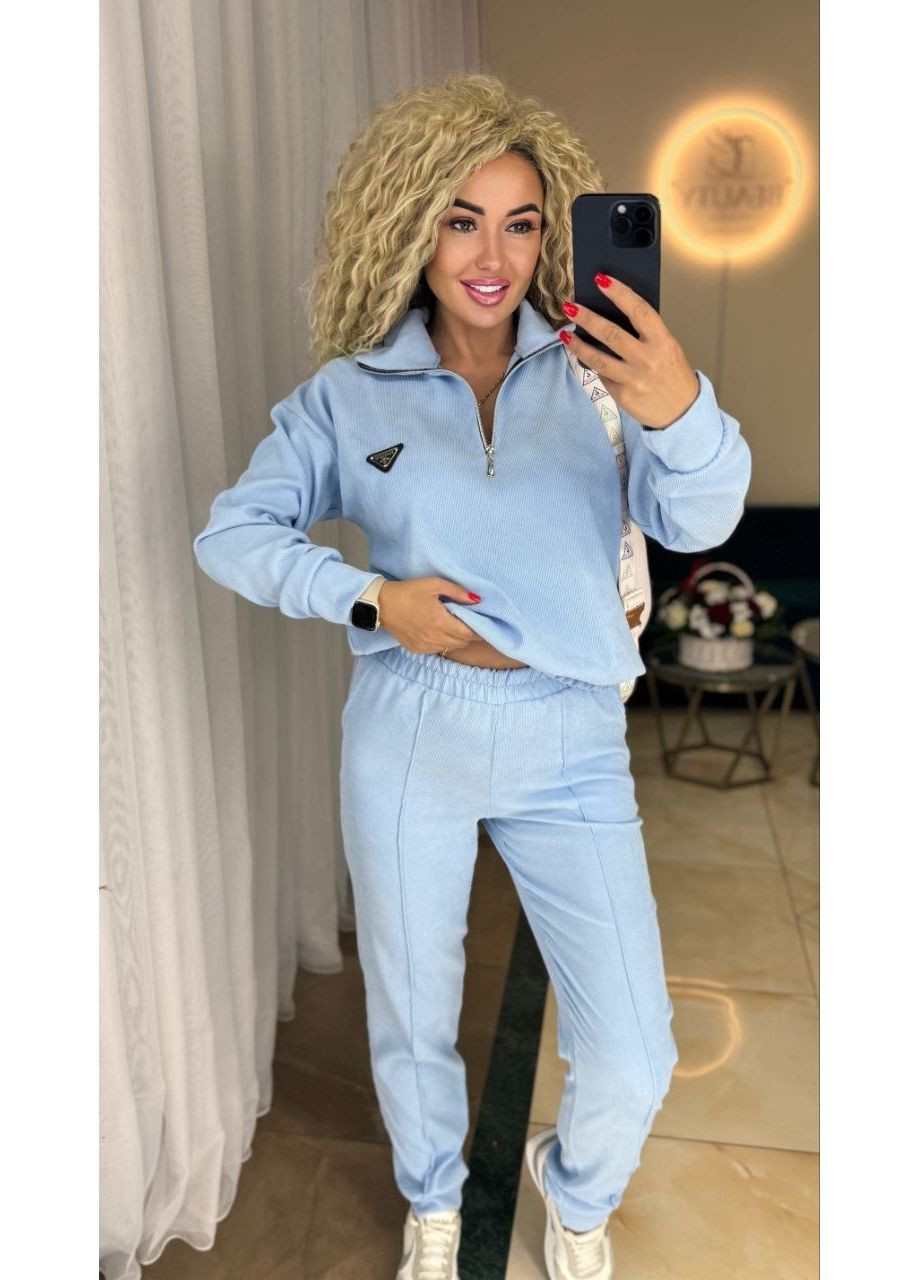 Костюм (толстовка, брюки), цвет Голубой No Brand (361147095)