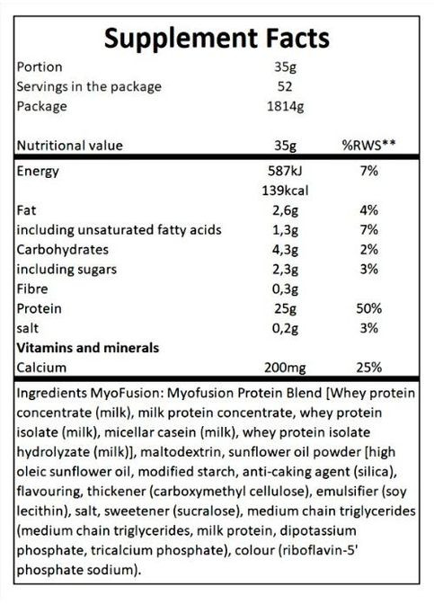 MyoFusion Advanced 1814 g /52 servings/ Vanilla Gaspari Nutrition (280916715)