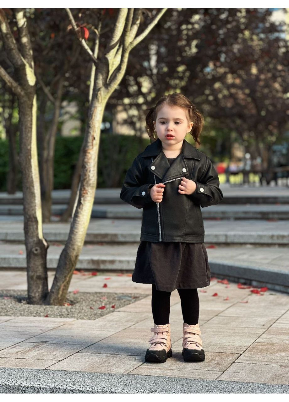 Розовые зимние детские зимние теплые ортопедические ботинки для девочек на липучках Botte