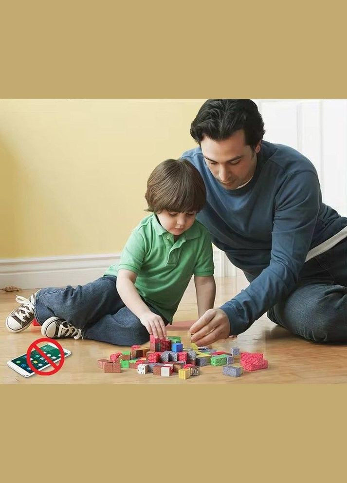 Магнітний конструктор Майнкрафт 192 деталей "Будинок сільського голови" магнітні блоки minecraft Unbranded (341288569)