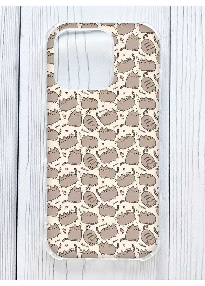 Чохол з потовщеними кутами на iPhone 16 Pro Пушин котики (принт 411) Creative (356122015)
