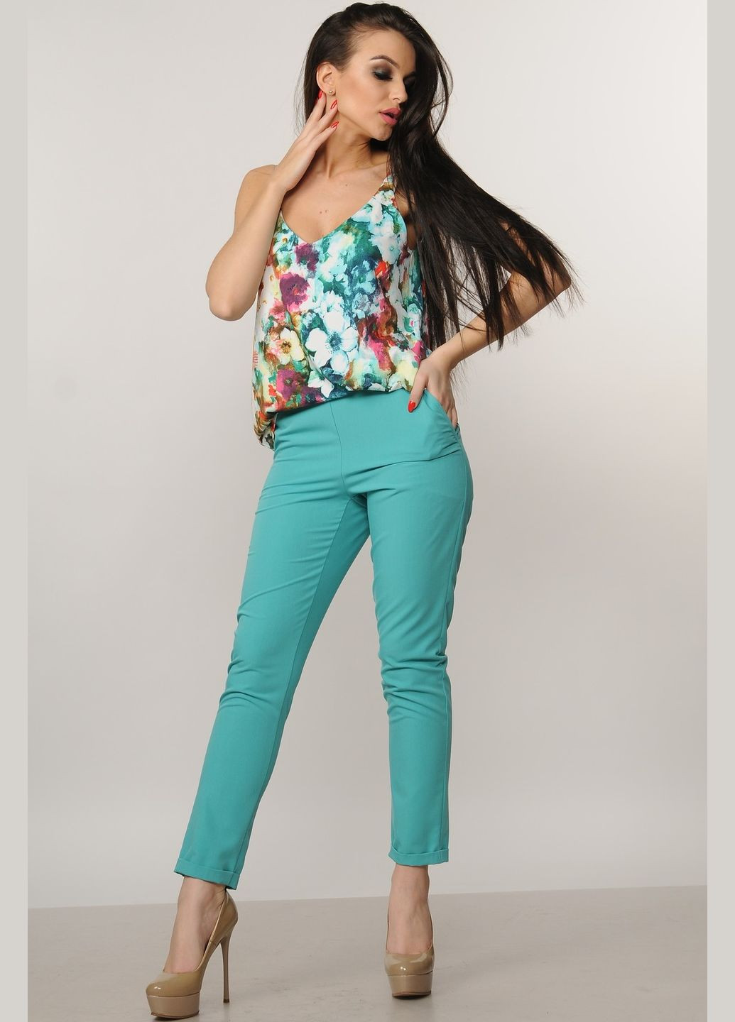 Брюки женские с высокой посадкой и эластичной резинкой сзади (БР 5.1-14/18) RiMari (334894113)