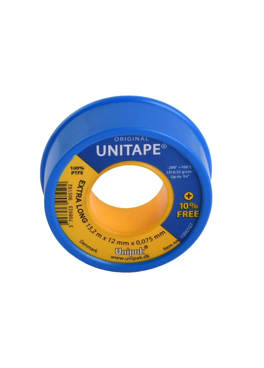 Фум-лента Unitape (13,2m x 12mm x 0,075mm) + 10%, плотность 0,35 g/cm³ Unipak (325471035)