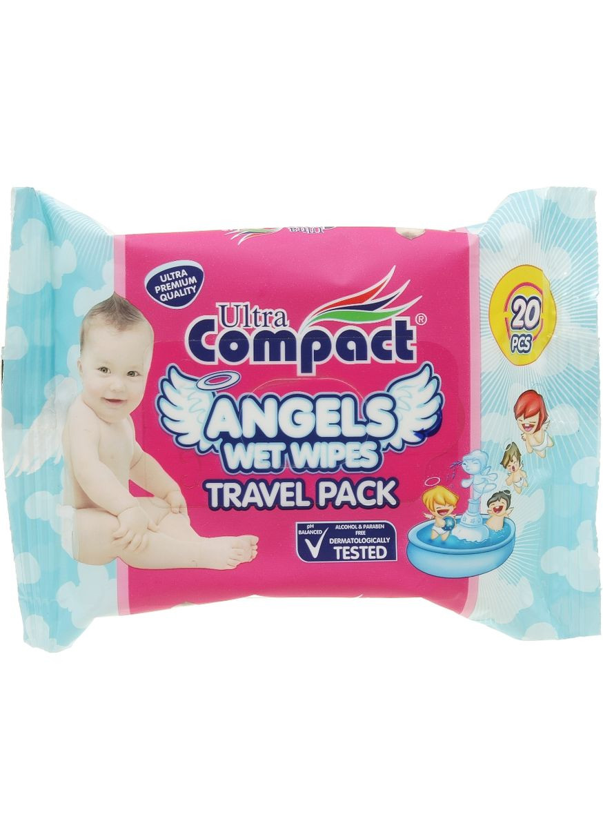 Детские влажные салфетки Angels Wet Wipes Travel Pack 20шт (594669-55923) Ultra Compact (365799091)